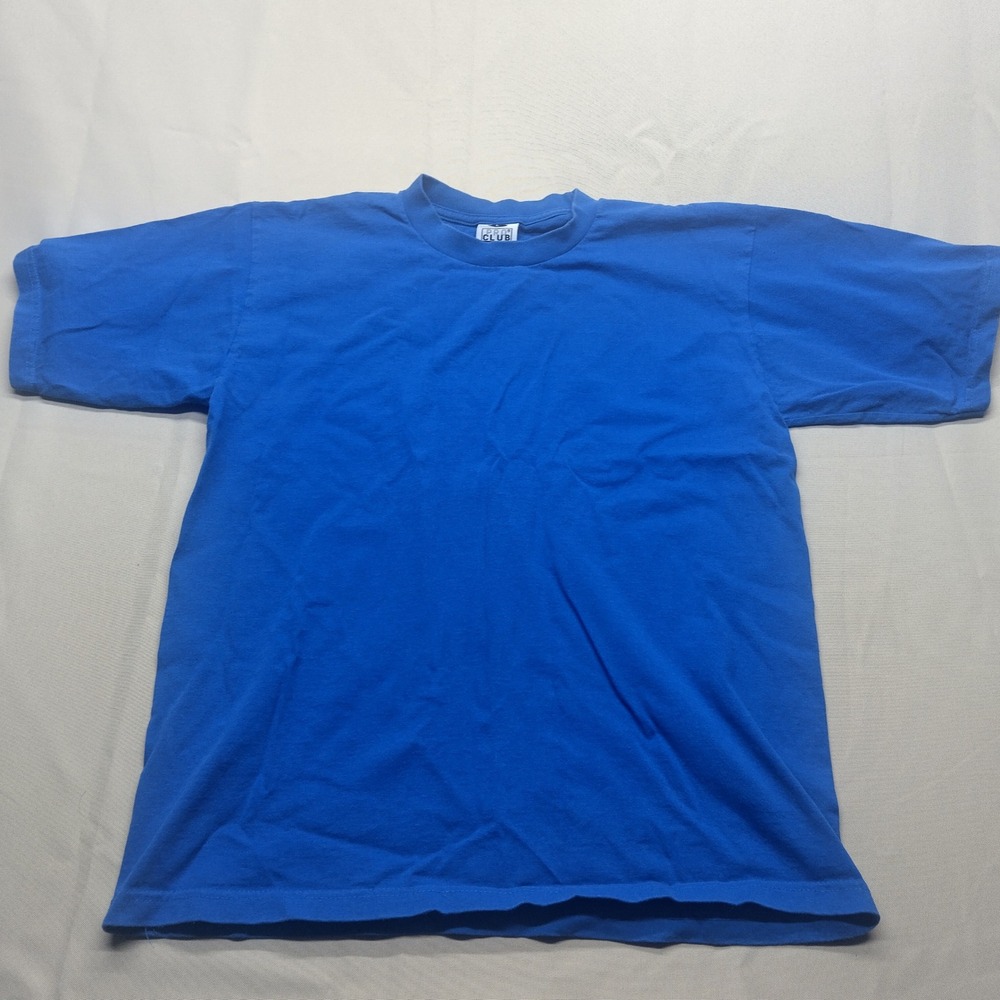 Pro Club Heavy Weight T Shirt Mens Large Royal Blue Short Sleeve Cotton USA